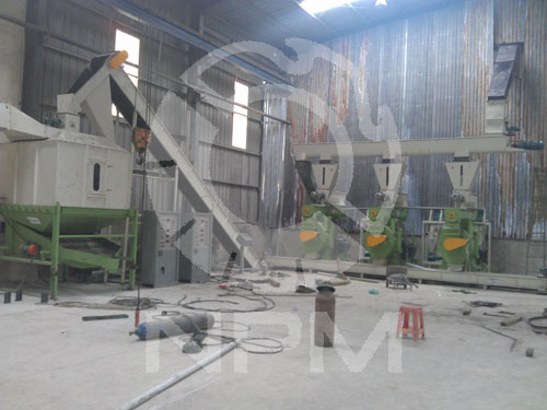 the whole workshop panorama ring die pellet mill and cooler